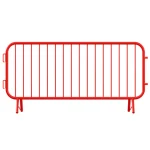 Temporäre Stahlbarriere oval rot (RAL)