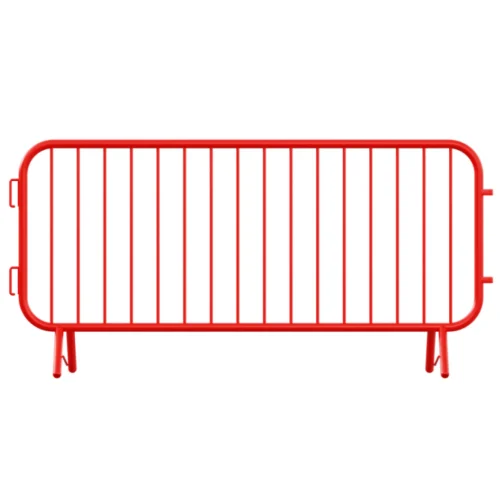 Absperrgitter oval rot (RAL) Temporäre Stahlbarriere oval rot (RAL)