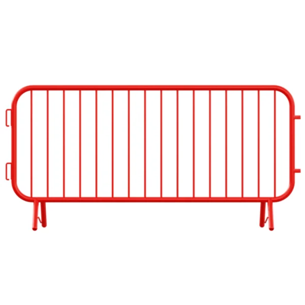 Absperrgitter oval rot (RAL) Temporäre Stahlbarriere oval rot (RAL)