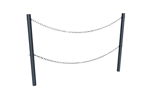 Bariera łańcuchowa U12b 150 cm, Ø48,3 mm, przykręcenie Bariera łańcuchowa U-12b