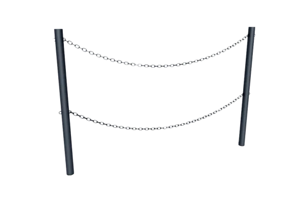 Bariera łańcuchowa U12b 150 cm, Ø48,3 mm, przykręcenie Bariera łańcuchowa U-12b